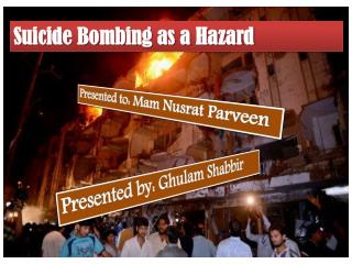 Suicide Bombing as a Hazard