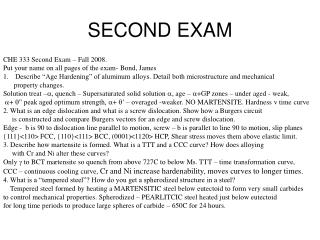 SECOND EXAM