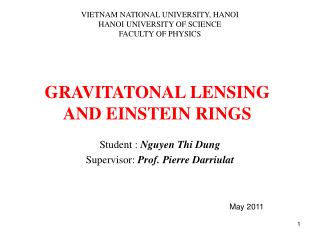 GRAVITATONAL LENSING AND EINSTEIN RINGS