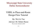 VHDL to Place-and-Route Design Flow Tutorial