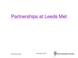 Partnerships at Leeds Met