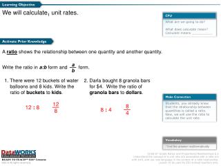 What are we going to do? What does calculate mean? Calculate means __________.