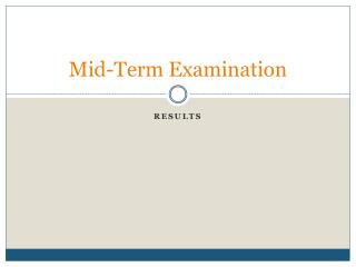 Mid-Term Examination