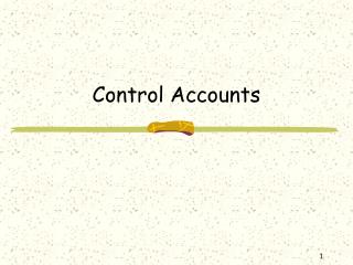 Control Accounts