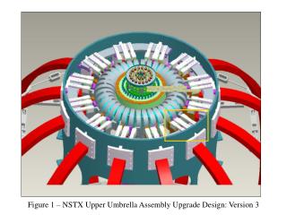 Figure 1 – NSTX Upper Umbrella Assembly Upgrade Design: Version 3