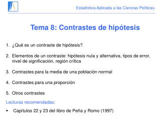 Estadística Aplicada a las Ciencias Políticas