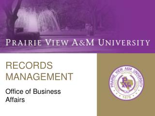 RECORDS MANAGEMENT