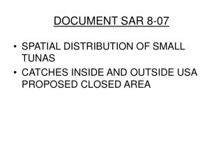 DOCUMENT SAR 8-07