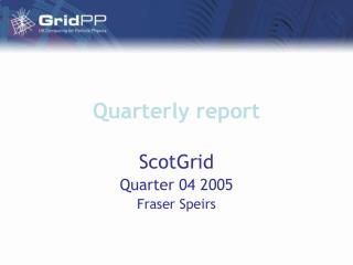 Quarterly report