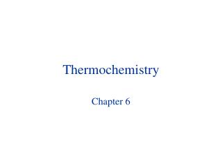 Thermochemistry