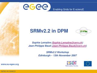 SRMv2.2 in DPM