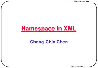 Namespace in XML