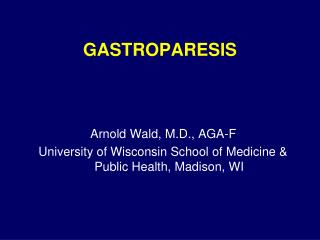 GASTROPARESIS