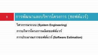 การพัฒนาและบริหารโครงการ (ซอฟต์แวร์)