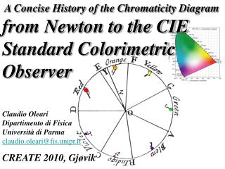 A Concise History of the Chromaticity Diagram from Newton to the CIE Standard Colorimetric Observer