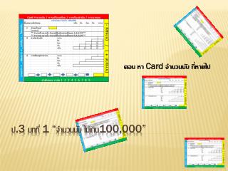 ป .3 บท ที่ 1 “ จำนวนนับ ไม่เกิน 100 , 000”