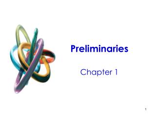 Preliminaries Chapter 1