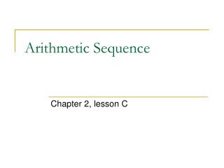 Arithmetic Sequence