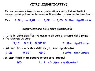 CIFRE SIGNIFICATIVE