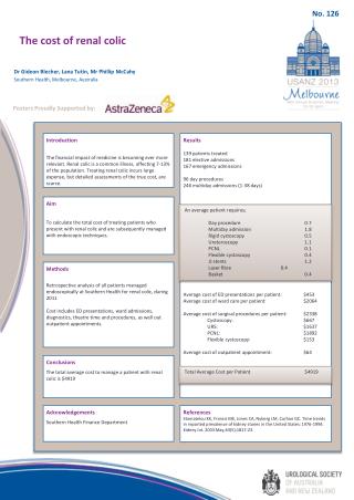 The cost of renal c olic