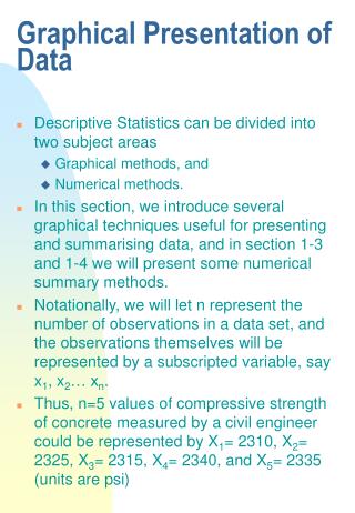 Graphical Presentation of Data