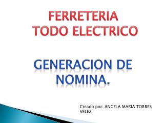 FERRETERIA TODO ELECTRICO