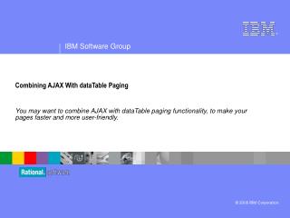 Combining AJAX With dataTable Paging