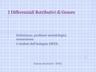 I Differenziali Retributivi di Genere