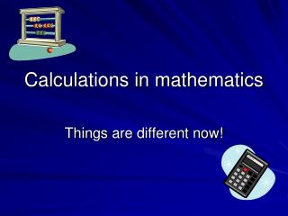 Calculations in mathematics