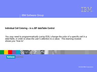 Individual Cell Coloring – in a JSF dataTable Control
