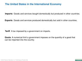 The United States in the International Economy