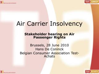 Air Carrier Insolvency
