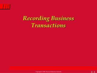 Recording Business Transactions
