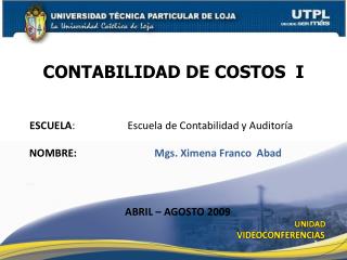 CONTABILIDAD DE COSTOS I