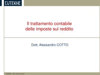 Il trattamento contabile delle imposte sul reddito