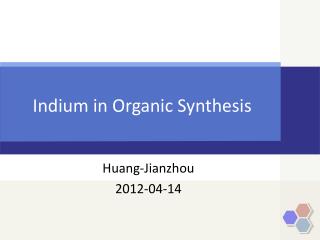 Indium in Organic Synthesis