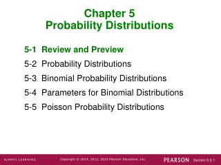 Chapter 5 Probability Distributions