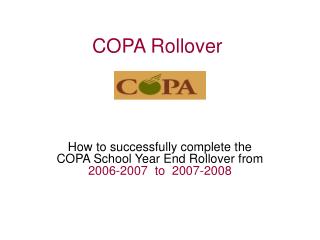 COPA Rollover