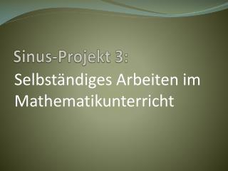 Sinus-Projekt 3: