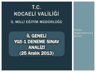 T.C. KOCAELİ VALİLİĞİ İL Mİllİ Eğİtİm Müdürlüğü