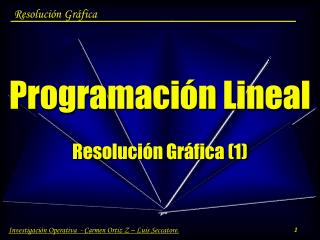 Programación Lineal Resolución Gráfica (1)