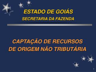 CAPTAÇÃO DE RECURSOS DE ORIGEM NÃO TRIBUTÁRIA