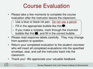 Course Evaluation