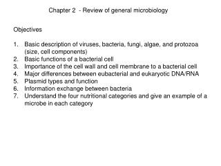 Chapter 2 - Review of general microbiology
