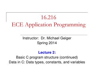 16.216 ECE Application Programming