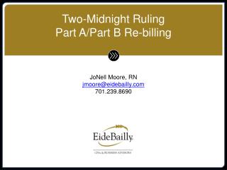 Two-Midnight Ruling Part A/Part B Re-billing