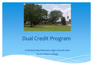 Dual Credit Program