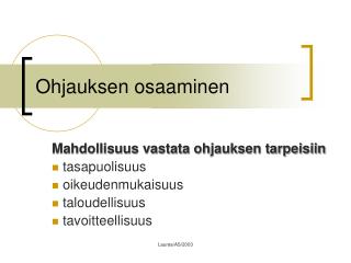 Ohjauksen osaaminen