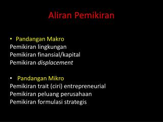 Aliran Pemikiran