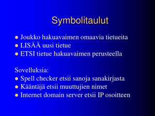 Symbolitaulut